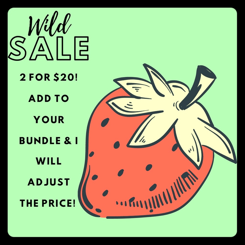 🍓2/$20🍓 Add to your bundle for an amazing price!